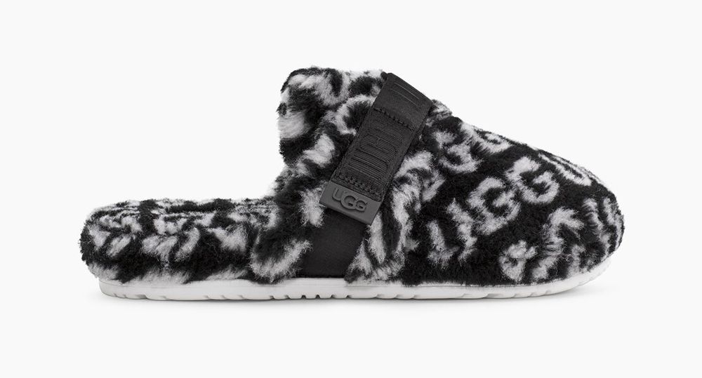 Ugg Slippers Canada - Ugg Men's Fluff It Pop Black / White